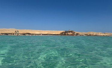 Panoramablick auf die Orange Bay Hurghada